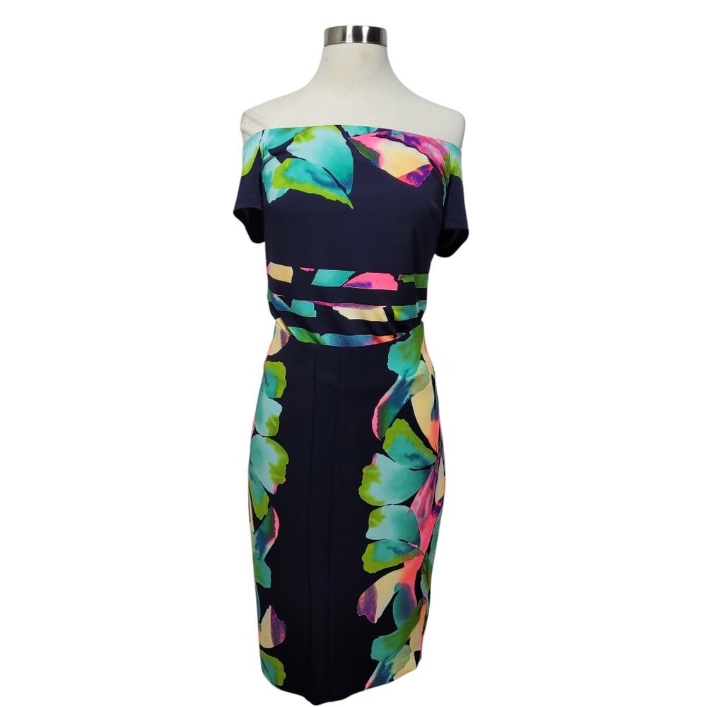 NWT Frank Lyman Women's Floral Off Shoulder Skirt Set Short Sleeve Multicolor 6